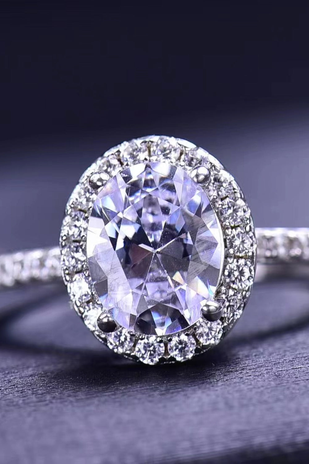 2 Carat Moissanite 18k Platinum-Plated Ring - Sharon David's