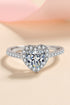 1 Carat Moissanite Heart-Shaped Ring - Sharon David's