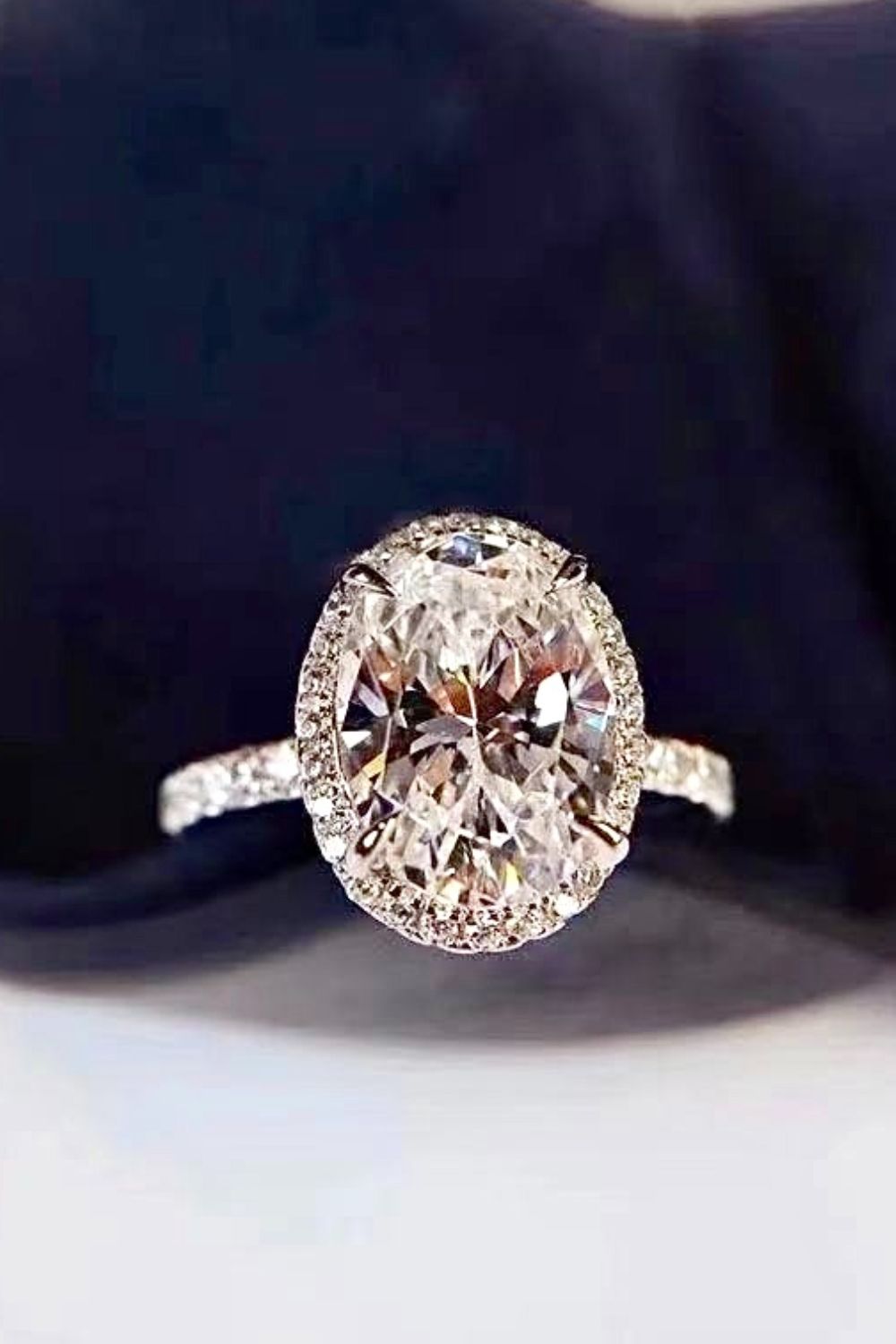 2 Carat Moissanite 18k Platinum-Plated Ring - Sharon David's