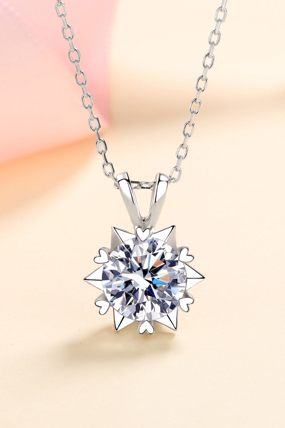 Learning To Love 925 Sterling Silver Moissanite Pendant Necklace - Sharon David's