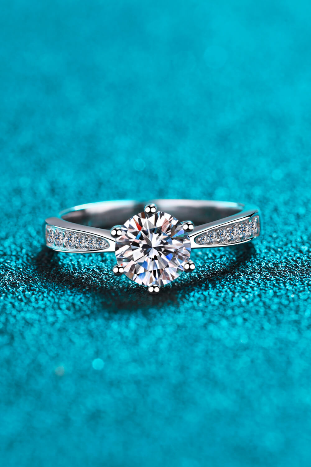 925 Sterling Silver Moissanite Adjustable Ring - Sharon David's