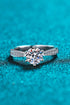 925 Sterling Silver Moissanite Adjustable Ring - Sharon David's