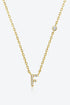 A To F Zircon 925 Sterling Silver Necklace