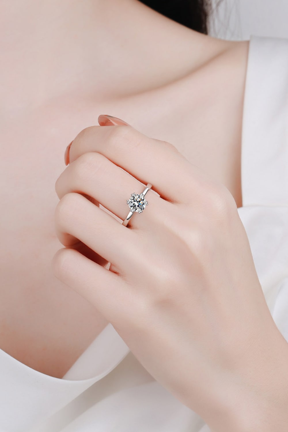 Pleasant Surprise 925 Sterling Silver 1 Carat Moissanite Ring - Sharon David's