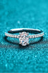 925 Sterling Silver Inlaid 1 Carat Moissanite Ring - Sharon David's