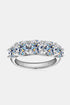 1 Carat Moissanite 925 Sterling Silver Half-Eternity Ring