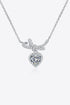 1 Carat Moissanite Heart Pendant Necklace