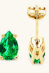 I Am Gorgeous Lab-Grown Emerald Stud Earrings