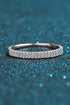 Moissanite 925 Sterling Silver Half-Eternity Ring