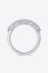 1 Carat Moissanite 925 Sterling Silver Half-Eternity Ring