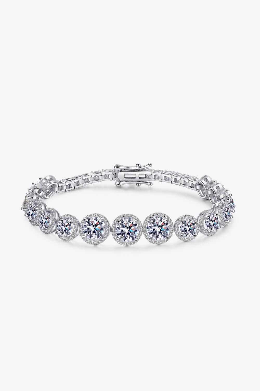 925 Sterling Silver 10.4 Carat Moissanite Bracelet - Sharon David's