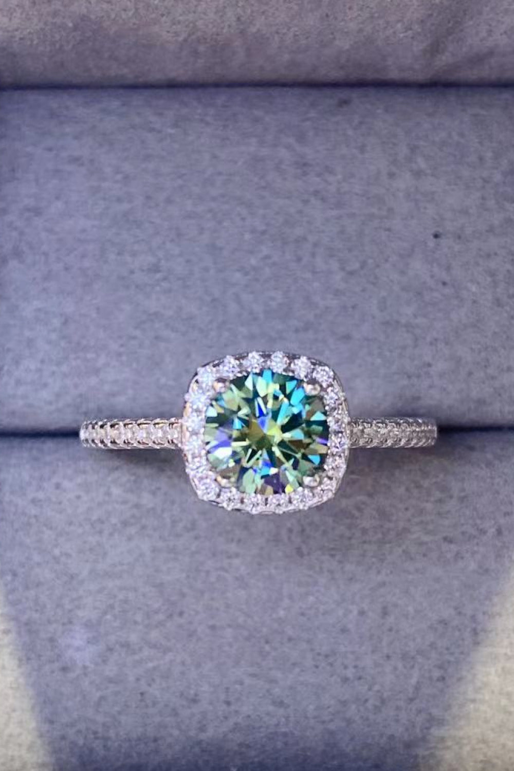 3 Carat Moissanite 18K Platinum-Plated Cluster Ring - Sharon David's