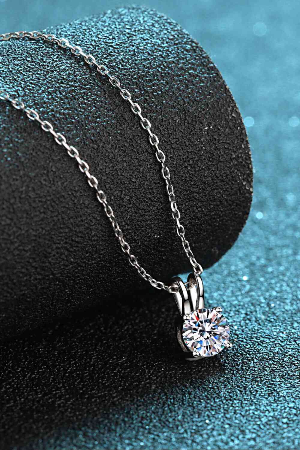 Princess 925 Sterling Silver Moissanite Necklace