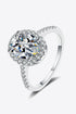 2 Carat Moissanite 925 Sterling Silver Halo Ring