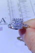 1 Carat Moissanite Square Ring