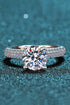 4-Prong Moissanite 925 Sterling Silver Ring - Sharon David's