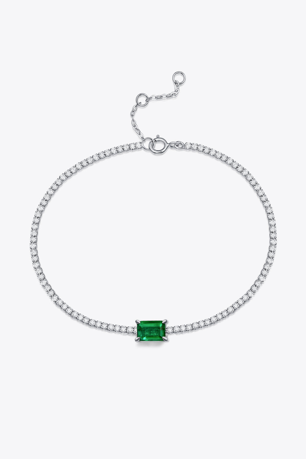 Luxury 1 Carat Lab-Grown Emerald Bracelet