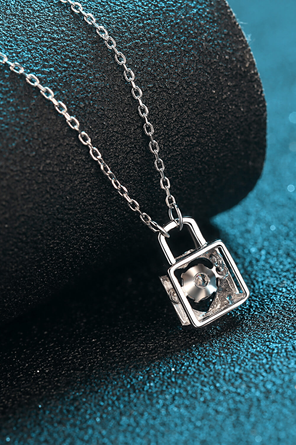 Moissanite Lock Pendant Necklace - Sharon David's