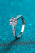 925 Sterling Silver Moissanite Adjustable Ring - Sharon David's