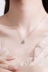 Princess 925 Sterling Silver Moissanite Necklace