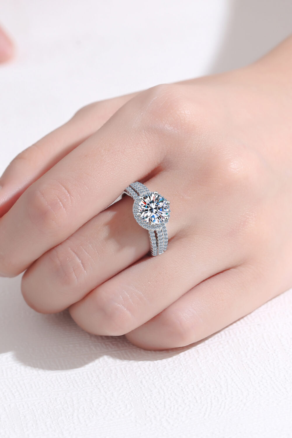 Sterling Silver Moissanite Ring - Sharon David's