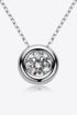 1 Carat Moissanite Pendant 925 Sterling Silver Necklace