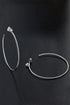 925 Sterling Silver Moissanite Hoop Earrings