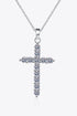 925 Sterling Silver Cross Moissanite Necklace - Sharon David's