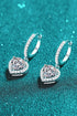 2 Carat Moissanite Heart-Shaped Drop Earrings - Sharon David's